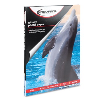 JUST LAUNCHED | Innovera IVR99450 8-1/2 in. x 11 in. Glossy Photo Paper (50/Pack)