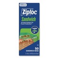 Food Service | Ziploc 383179 6.5 in. x 5.88 in. Resealable Sandwich Bags - Clear (480/Carton) image number 1