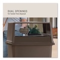 Trash & Waste Bins | Rubbermaid Commercial FG256V00BRN 23 in. x 26.63 in. x 13 in. Hooded Top Glutton Receptacle without Door - Brown image number 1