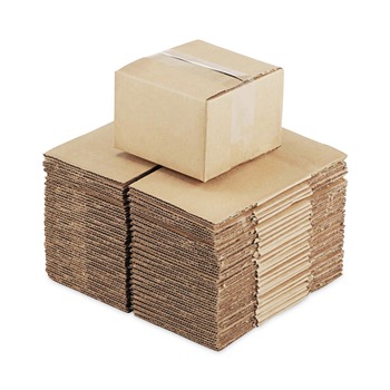 MAILING BOXES AND TUBES | Universal 698241 11 in. x 15 in. x 6 in. Regular Slotted Container Fixed-Depth Corrugated Shipping Boxes - Large Cubed Brown Kraft (25/Bundle)