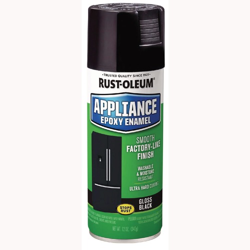Painting | Rust-Oleum 7886830 Specialty Appliance Epoxy Spray Paint, Gloss Black, 12 oz Aerosol Can image number 0