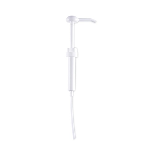 Food Service | Boardwalk 516160 1 oz 12 in. Tube Plastic Siphon Pump for 1 Gallon Bottles - White (12/Carton) image number 0