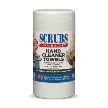 | SCRUBS 42230 10 in. x 12 in. Hand Cleaner Towels - Blue/White