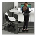 Office Chair Mats | Deflecto CM24242BLKSS Ergonomic 53 in. x 45 in. Sit Stand Mat - Black image number 4