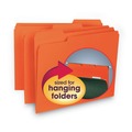 File Folders | Smead 10259 0.75 in. Expansion Interior File Folders - Orange/Letter Size (100/Box) image number 2