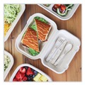 Food Trays, Containers, and Lids | World Centric TO-SC-UHB-LFP 9.2 in. x 6.4 in. x 3.1 in. Hoagie Box Paper Fiber Hinged Containers - Natural (500/Carton) image number 5