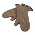 Food Service | San Jamar 800FG17 17 in. WebGuard Plus Fabric Bestguard Oven Mitt - Tan (1-Pair) image number 0