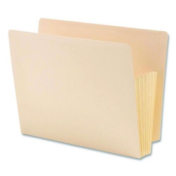 Smead 75160 5.25 in. Expansion Letter Size End Tab TUFF Pockets - Manila (10/Box)