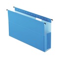 File Folders | Pendaflex 59303EE SureHook 3 in. Capacity 1/5-Cut Tabs 1 Section Legal Size Reinforced Extra-Capacity Hanging Box File - Blue (25/Box) image number 0