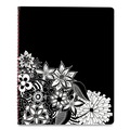 Notebooks & Pads | AT-A-GLANCE 589-905 12-Month (Jan-Dec): 2026 11 in. x 8.5 in. Floral Artwork Floradoodle Weekly/Monthly Professional Planner - Black/White Cover image number 0
