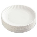 Bowls and Plates | AJM Packaging Corporation AJM PP9GRAWH PACK 9 in. Diameter Paper Plates - White (100/Pack) image number 2