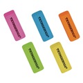 Arts & Crafts Supplies | Ticonderoga X38930 Slanted-Edge Rectangular Block Medium Neon Wedged Block Erasers for Pencil Marks - Assorted Colors (30/Box) image number 1