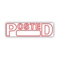 Stamps & Stamp Supplies | COSCO 2000PLUS 098371 1.5 in. x 0.56 in. Posted Green Line Message Stamp - Red image number 2