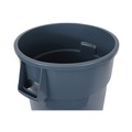 Trash & Waste Bins | Boardwalk 3485199 44-Gallon Round Plastic Waste Receptacle - Gray image number 1