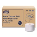 Toilet Paper | Tork 112990 1-Ply Septic Safe Universal Bath Tissue Roll with OptiCore - White (36/Carton) image number 0