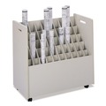 Office Filing Cabinets & Shelves | Safco 3083 30.25 in. x 15.75 in. x 29.25 in. 50 Compartments Laminate Mobile Roll Files - Putty image number 2