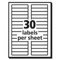 Labels | Avery 05766 TrueBlock 0.66 in. x 3.44 in. Permanent Adhesive File Folder Labels - White/Blue (30-Piece/Sheet, 50 Sheets/Box) image number 4