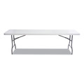 Office Desks & Workstations | Alera 65601 96 in. x 30 in. x 29 in. Square Edge Resin Rectangular Folding Table - Platinum image number 1