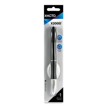 BOX CUTTERS AND UTILITY KNIVES | X-ACTO X3724 X2000 No-Roll Rubber Barrel Knife with No. 11 Replaceable Blade and Safety Cap