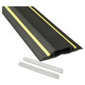 Desk Accessories & Office Organizers | D-Line US/FC83H 3.25 in. x 0.5 in. x 6 ft. Medium-Duty Floor Cable Cover - Black with Yellow Stripe image number 0