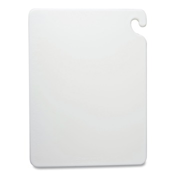 San Jamar CB152012WH Cut-N-Carry 20 in. x 15 in. x 0.5 in. Plastic Color Cutting Boards - White