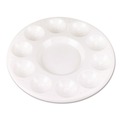 Arts & Crafts Supplies | Creativity Street PAC5924 Round Plastic Paint Trays for Classroom - White (10/Pack) image number 2