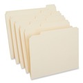 Just Launched | Universal UNV16115 2-Ply 1/5-Cut Assorted Top Tab File Folders - Letter Size, Manila (100/Box) image number 0