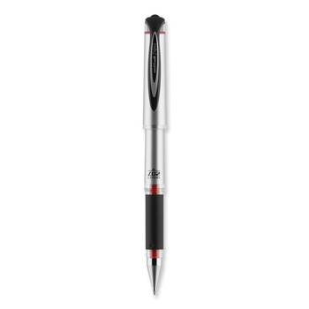uni-ball 65802 1 mm Bold Stick Red Ink 207 Impact Gel Pen - Silver/Black/Red Barrel (1-Dozen)