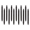 Pens | U Brands 3786U01-24 Monterey Soft Touch 1 mm Retractable Ballpoint Pen - Black Ink/Midnight Barrel/Medium (12/Pack) image number 1