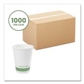 Cups and Lids | Vegware LV-12G 12 oz. 89-Series Paper Hot Cup - White/Green (1000/Carton) image number 1