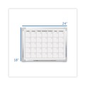 White Boards | Flipside 17302 24 in. x 18 in. Monthly Planning/Scheduling Framed Calendar Dry Erase Board - White Surface, Satin Aluminum Frame image number 2