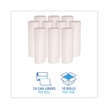 Storage Accessories | Boardwalk H7658MWKR01 55 Gallon 0.63 mil 38 in. x 58 in. Repro Low-Density Can Liners - White (10 Rolls/Carton,10 Bags/Roll) image number 3