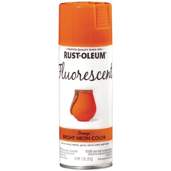 Rust-Oleum 342568 Specialty Fluorescent Spray Paint, Flat Fluorescent Orange, 11 oz Aerosol Can