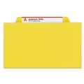 File Folders | Smead 14098 8 SafeSHIELD Fasteners 3 Dividers Letter Size 8-Section Pressboard Top Tab Classification Folders - Yellow (10/Box) image number 1