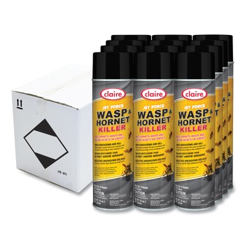 Claire CL005 14 oz. Aerosol Spray Jet Force Wasp and Hornet Killer (12/Carton)