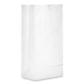  | Ross & Wallace Paper Products 120310500PK/BL 7 in. x 4.38 in. x 13.75 in. #10 Size Grocery Paper Bags - White (500/Bundle) image number 2