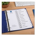 Just Launched | Avery 11140 Ready Index 11 in. x 8.5 in. 12-Tab Customizable TOC 1 to 12 Tab Dividers - Black/White (1-Set) image number 2