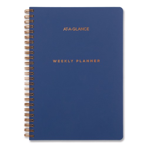 Notebooks & Pads | AT-A-GLANCE YP20LA20 12-Month (Jul 2025-Jun 2026) Signature Lite Academic Weekly Monthly Planner - Blue Cover image number 0