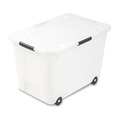 Back to School Sale | Advantus 34009 15 Gallon 23.75 in. x 15.75 in. x 15.75 in. Letter/Legal Files Rolling Storage Box - Clear image number 0