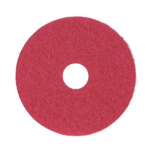 Labor Day Sale | Boardwalk BWK4014RED 14 in. Diameter Buffing Floor Pads - Red (5/Carton) image number 0