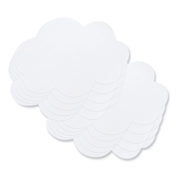 Pacon PAC9014 7 in. x 10 in. Self Stick Dry Erase Clouds - White Surface