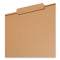 File Folders | Smead 10776 2/5-Cut Tabs Right of Center Letter 0.75 in. Expansion Guide Height Reinforced Heavyweight Kraft File Folder - Brown (100/Box) image number 1