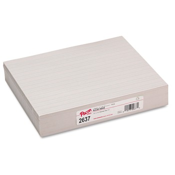 Pacon P2637 Skip-A-Line 1/2 in. Two-Sided Long Rule 8.5 in. x 11 in. Newsprint Paper - White (500/Pack)