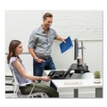 Office Desks & Workstations | Fellowes Mfg Co. 8081501 Lotus RT 48 in. x 30 in. x 42.2 in. - 49.2 in. Sit-Stand Workstation - Black image number 7