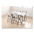Office Chairs | Iceberg 64003 Rough n Ready 15.25 in. Seat Height Supports Up to 350 lbs. Commercial Folding Chair - Platinum Seat/Back, Black Base image number 9