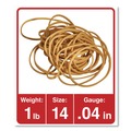Rubber Bands | Universal UNV00114 0.04 in. Gauge Size 14 Rubber Bands - Beige (2200/Pack) image number 2