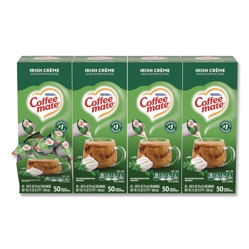 Condiments | Coffee-Mate 11002803 0.38 oz. Mini Cups Liquid Coffee Creamer - Irish Cream (200/Carton) image number 0