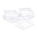 Boxes & Bins | Storex 62565U05C Storage Tray, Flat, 1.69 gal, 10.65-in x 13.17-in x 2.96-in, Translucent, 5/Pack image number 0