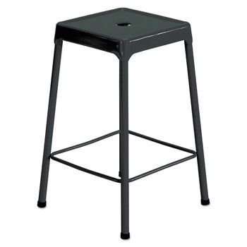 OFFICE FURNITURE AND LIGHTING | Safco 6605BL 25 in. Counter-Height Backless Steel Stool, Supports Up to 250 lb - Black