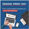 Business Cards | Avery 35701 3.75 in. x 1.44 in. Tent Cards - White/Gold (6 Cards/Sheet, 25 Sheets/Pack) image number 5